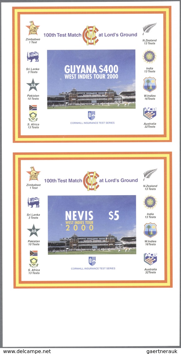 Thematik: Sport / Sport: 2000, GUYANA And NEVIS: 100th CRICKET Test Match At Lord's Ground Vertical - Andere & Zonder Classificatie