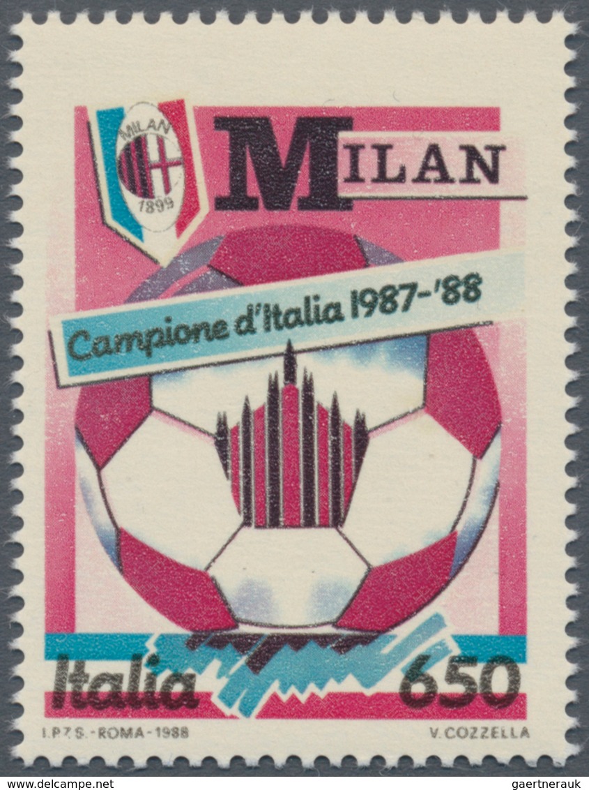 Thematik: Sport-Fußball / Sport-soccer, Football: 1988. 650 L "Italian Football Championship". AC Mi - Andere & Zonder Classificatie