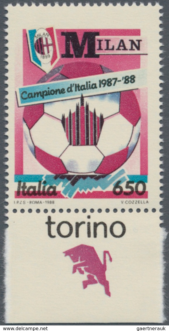 Thematik: Sport-Fußball / Sport-soccer, Football: ITALY: 1988, 650 L Polychrome "Italian Football Ch - Sonstige & Ohne Zuordnung