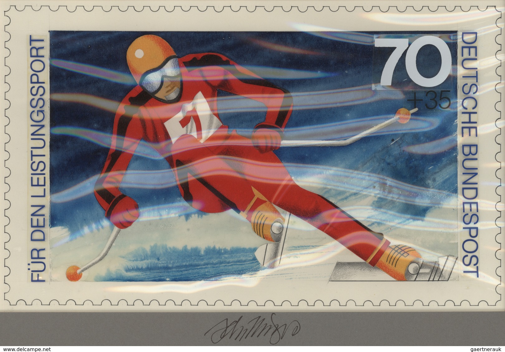 Thematik: Sport-Wintersport / Sport-winter Sports: 1978, Bund, Nicht Angenommener Künstlerentwurf (2 - Wintersport (Sonstige)