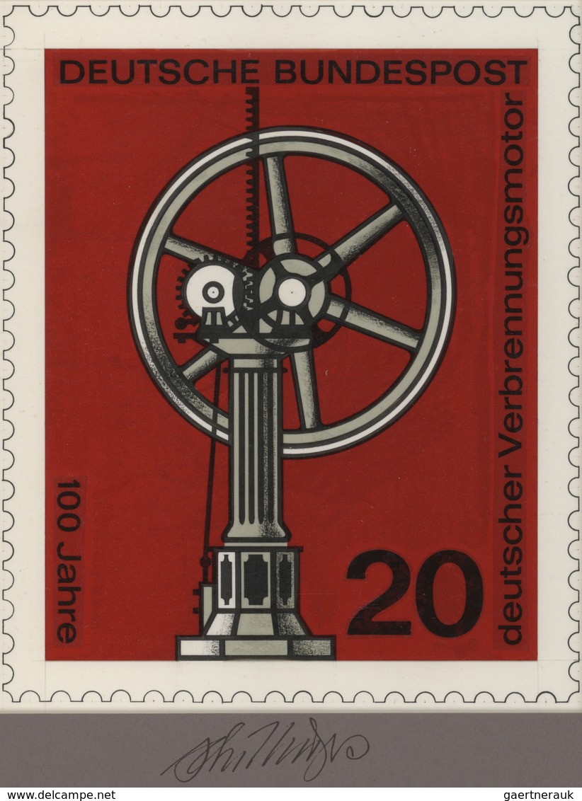 Thematik: Technik / Technique: 1964, Bund, Nicht Angenommener Künstlerentwurf (20x17) Von Prof. H.Sc - Ohne Zuordnung