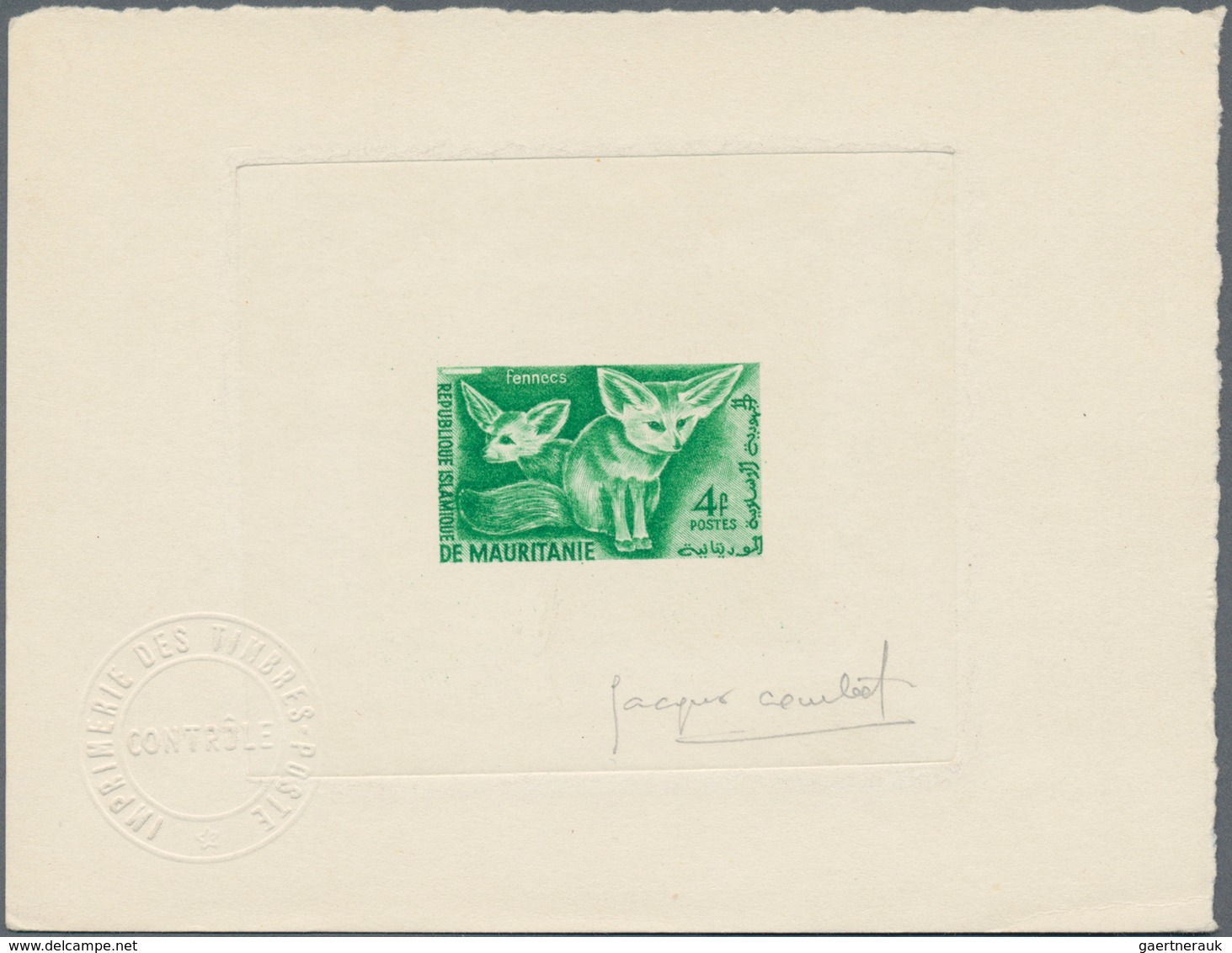 Thematik: Tiere, Fauna / Animals, Fauna: 1960/1962. Lot Of 5 Epreuves D'artiste Signée With Four Tim - Sonstige & Ohne Zuordnung
