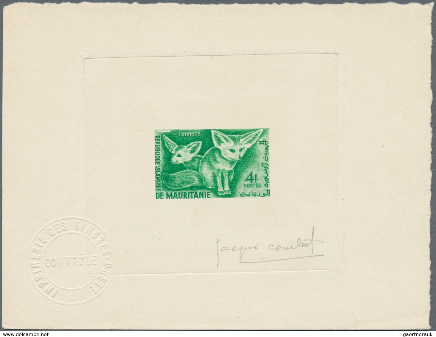 Thematik: Tiere, Fauna / Animals, Fauna: 1960/1962. Lot Of 5 Epreuves D'artiste Signée With Four Tim - Other & Unclassified