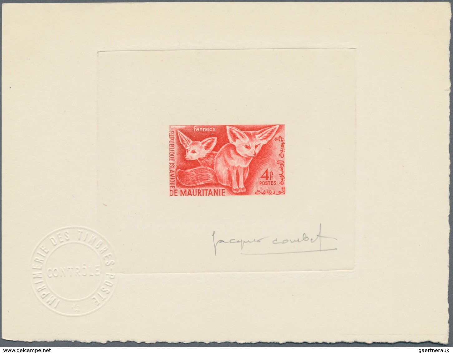 Thematik: Tiere, Fauna / Animals, Fauna: 1960/1962. Lot Of 5 Epreuves D'artiste Signée With Four Tim - Other & Unclassified