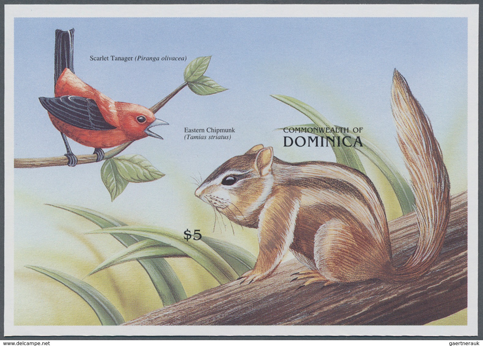 Thematik: Tiere, Fauna / Animals, Fauna: 1999, Dominica. Imperforate Souvenir Sheet (1 Value) Showin - Sonstige & Ohne Zuordnung