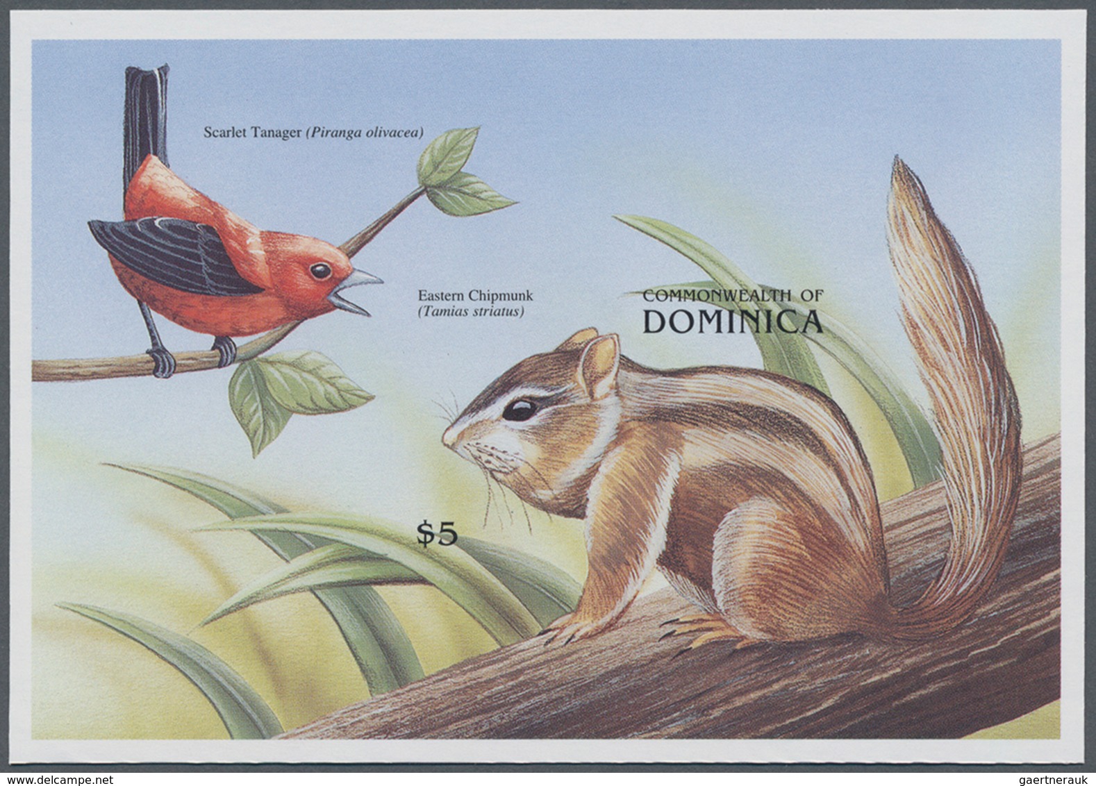 Thematik: Tiere, Fauna / Animals, Fauna: 1999, Dominica. Imperforate Souvenir Sheet (1 Value) Showin - Other & Unclassified