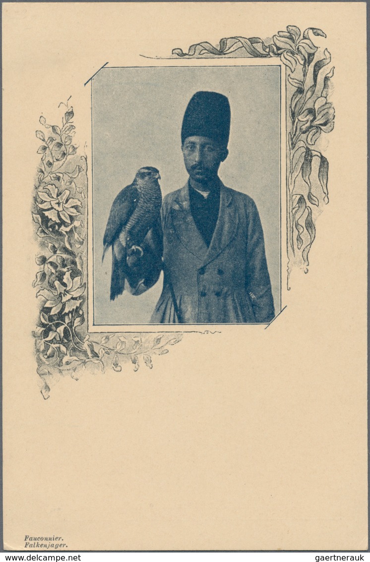 Thematik: Tiere-Greifvögel / Animals-birds Of Prey: 1911, PERSIA (IRAN): Pictorial Stat. Postcard 5c - Adler & Greifvögel