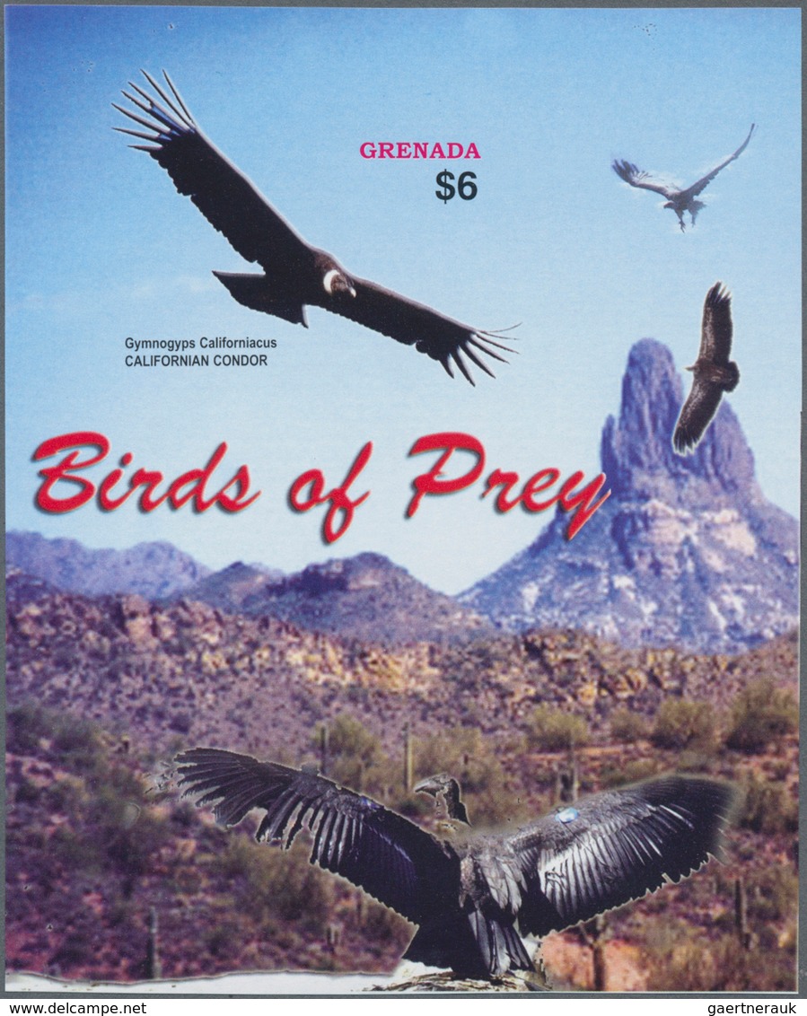 Thematik: Tiere-Greifvögel / Animals-birds Of Prey: 2005, GRENADA: Birds Of Prey Complete Set Of Six - Adler & Greifvögel