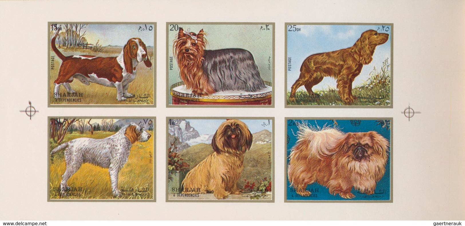 Thematik: Tiere-Hunde / Animals-dogs: 1972, Sharjah, Horses 15dh. To 2r., Booklet With Four Imperf. - Honden