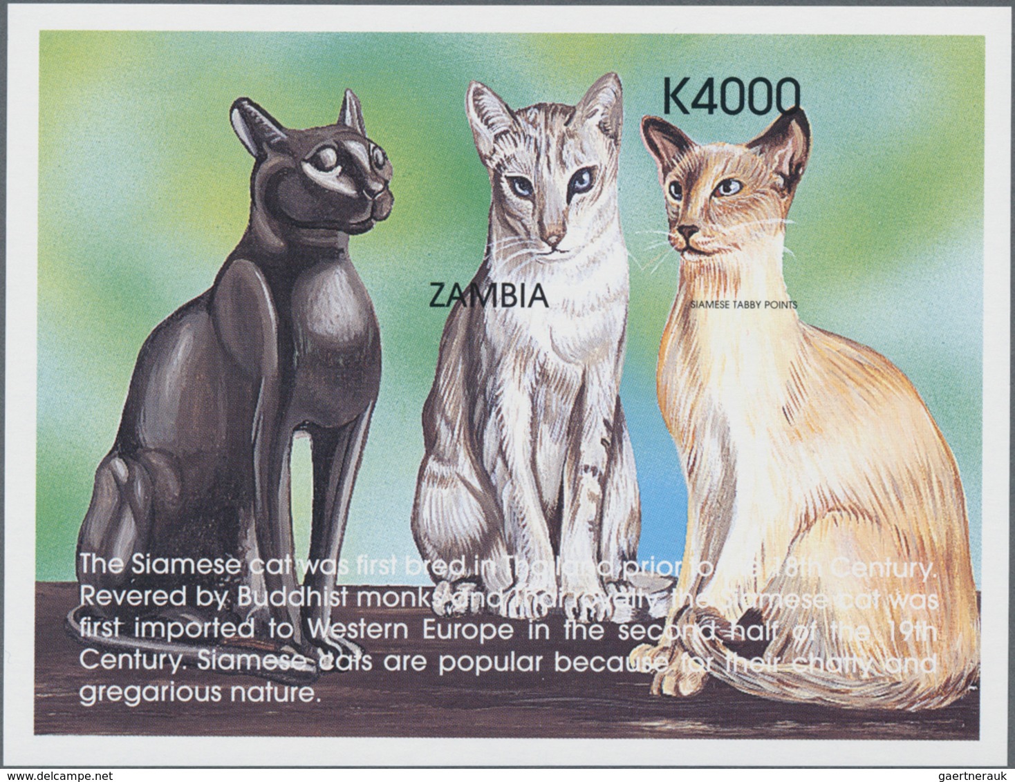 Thematik: Tiere-Katzen / Animals-cats: 1999, ZAMBIA: Cats Set In Of Two IMPERFORATE Miniature Sheets - Domestic Cats