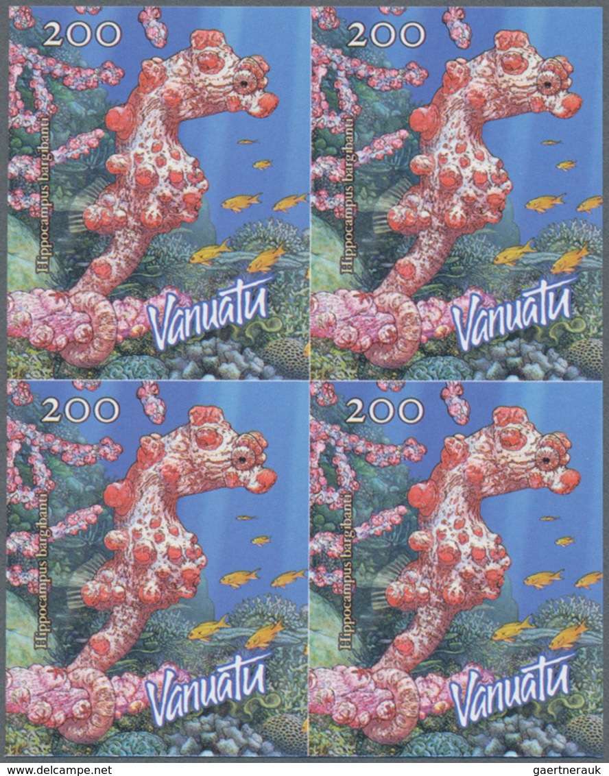 Thematik: Tiere-Meerestiere / Animals-sea Animals: 2003, Vanuatu. Imperforate Block Of 4 For The 200 - Marine Life