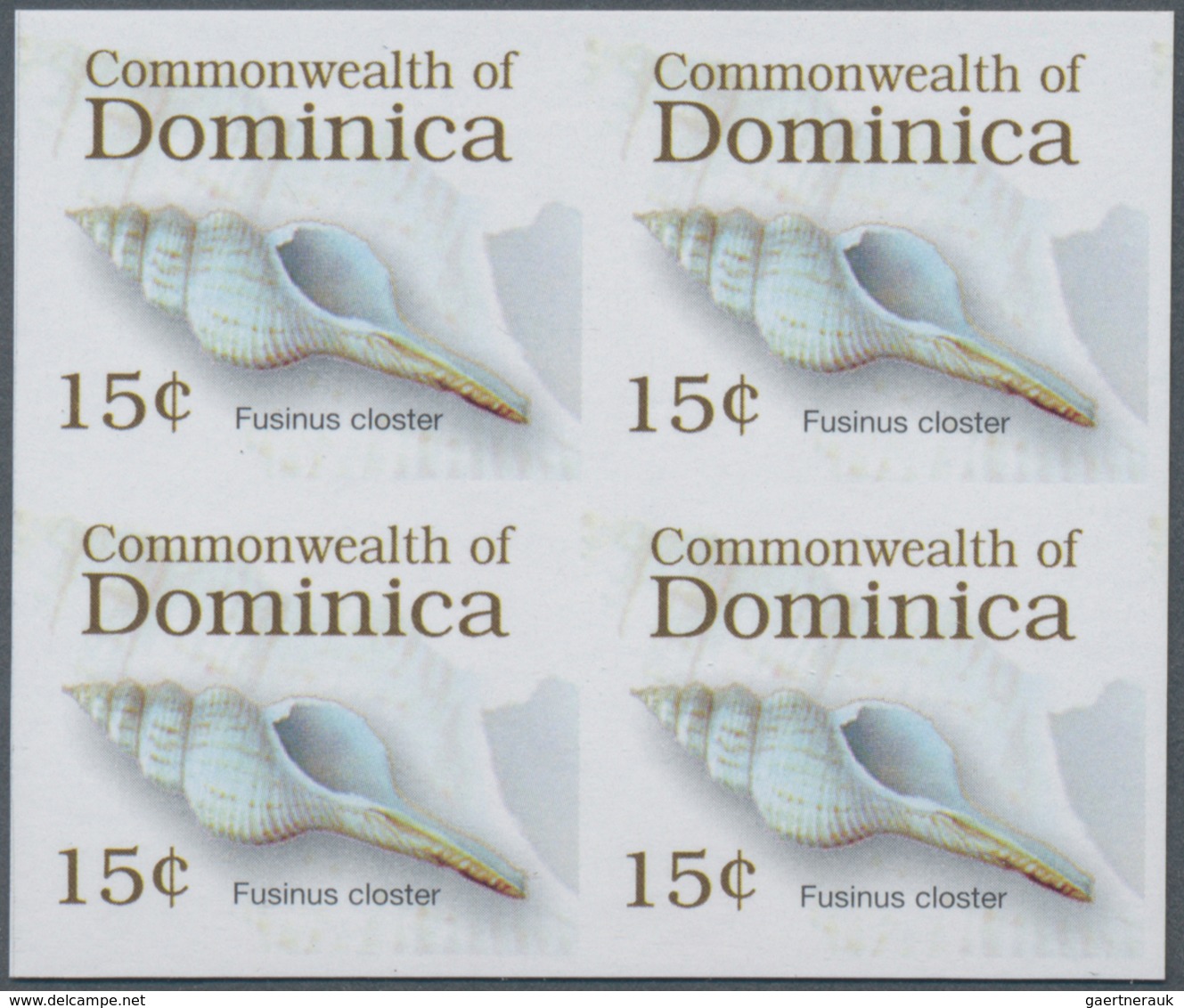 Thematik: Tiere-Meerestiere / Animals-sea Animals: 2006, Dominica. Imperforate Block Of 4 For The 15 - Maritiem Leven