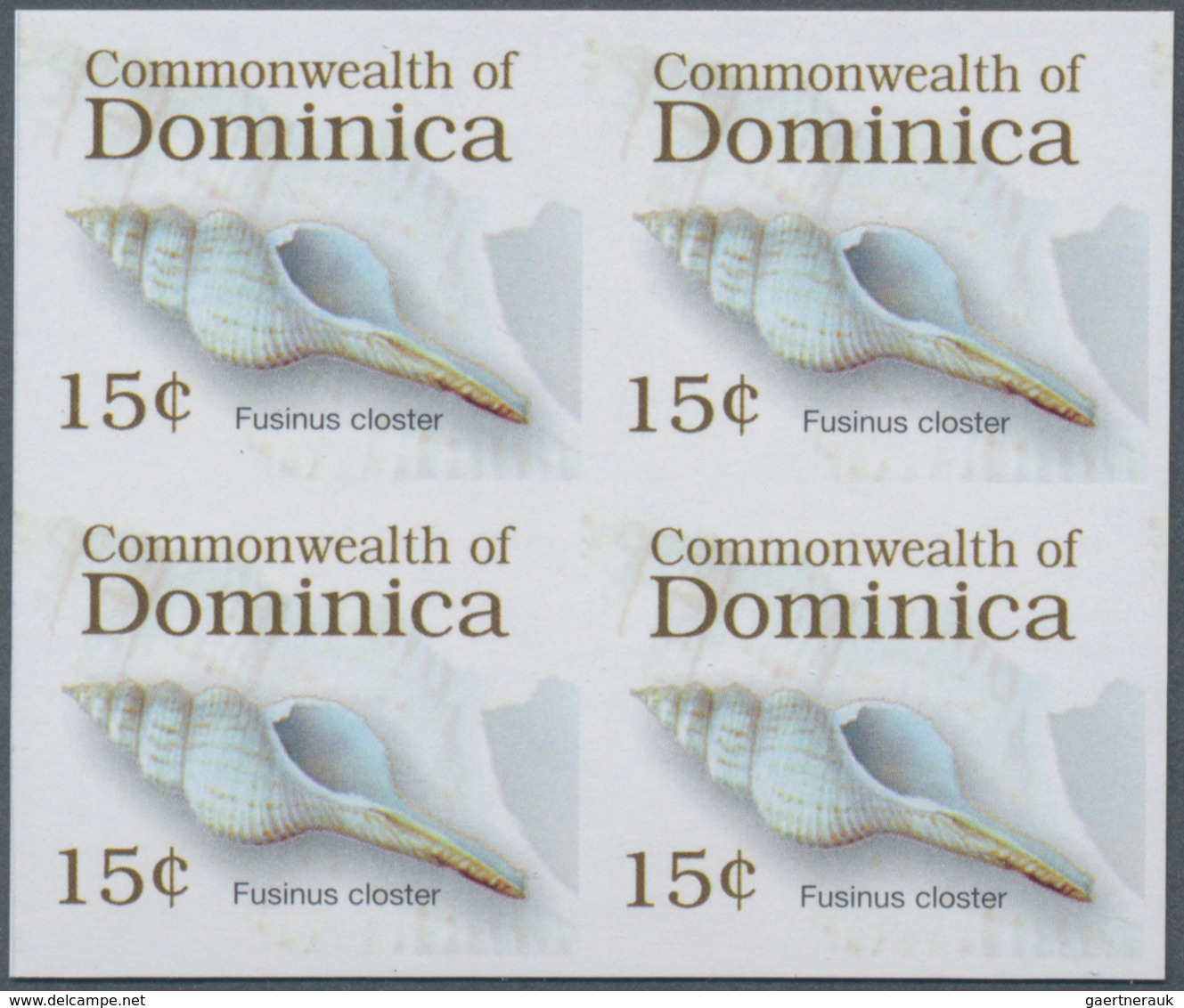 Thematik: Tiere-Meerestiere / Animals-sea Animals: 2006, Dominica. Imperforate Block Of 4 For The 15 - Marine Life