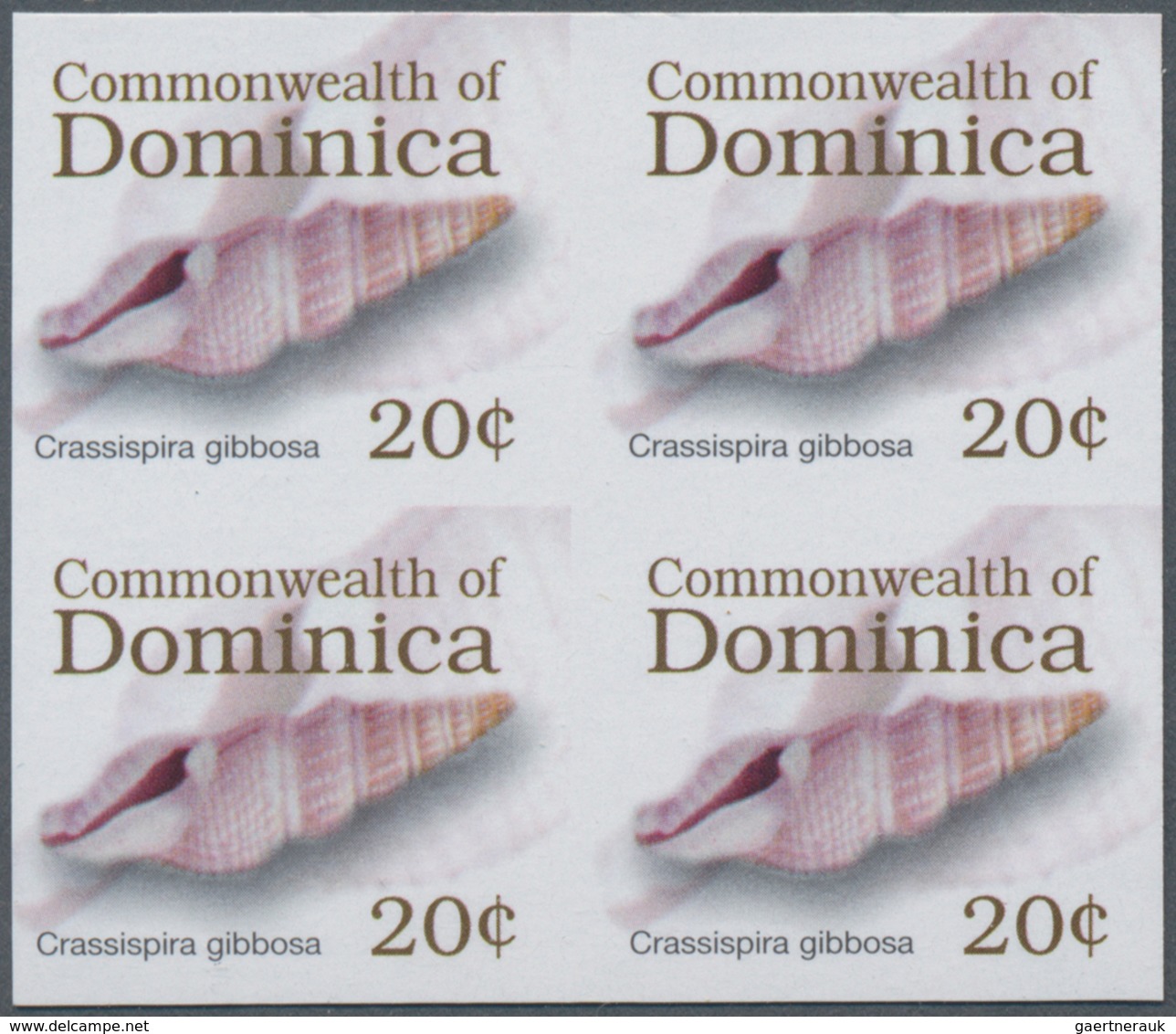 Thematik: Tiere-Meerestiere / Animals-sea Animals: 2006, Dominica. Imperforate Block Of 4 For The 20 - Maritiem Leven