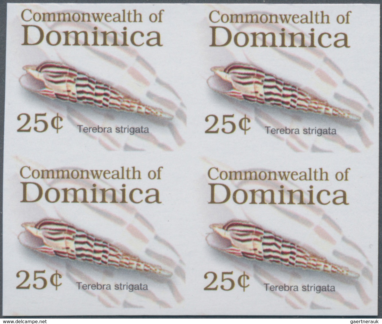 Thematik: Tiere-Meerestiere / Animals-sea Animals: 2006, Dominica. Imperforate Block Of 4 For The 25 - Maritiem Leven