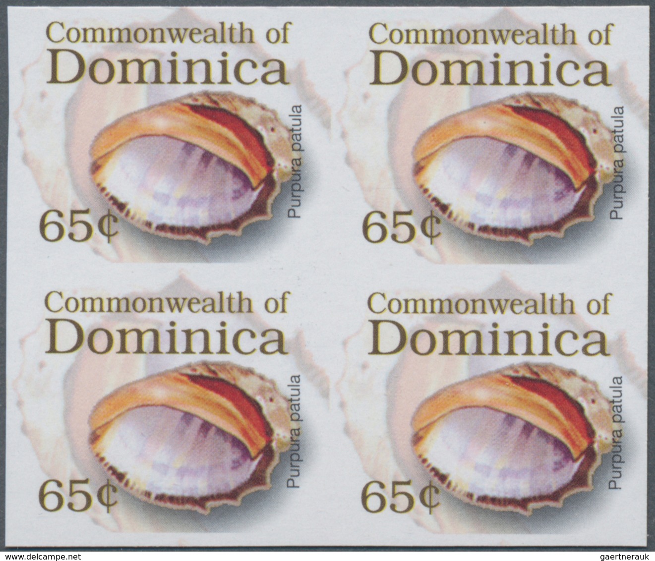 Thematik: Tiere-Meerestiere / Animals-sea Animals: 2006, Dominica. Imperforate Block Of 4 For The 65 - Meereswelt