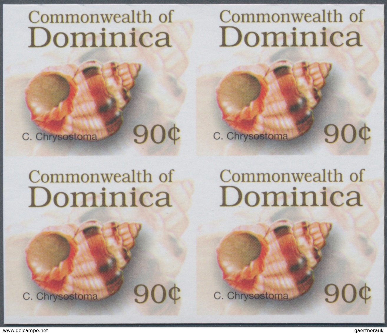Thematik: Tiere-Meerestiere / Animals-sea Animals: 2006, Dominica. Imperforate Block Of 4 For The 90 - Marine Life