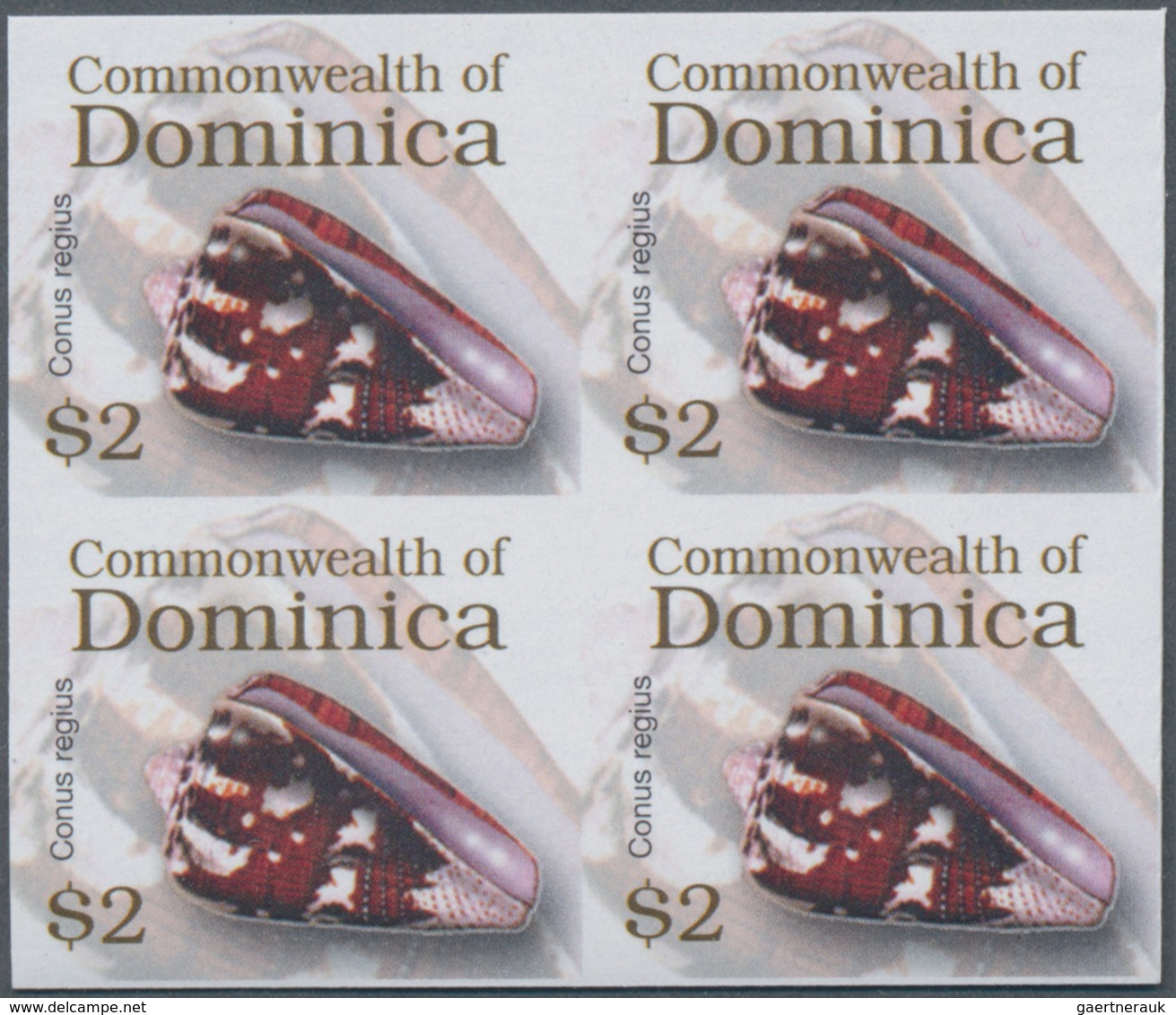 Thematik: Tiere-Meerestiere / Animals-sea Animals: 2006, Dominica. Imperforate Block Of 4 For The $2 - Maritiem Leven