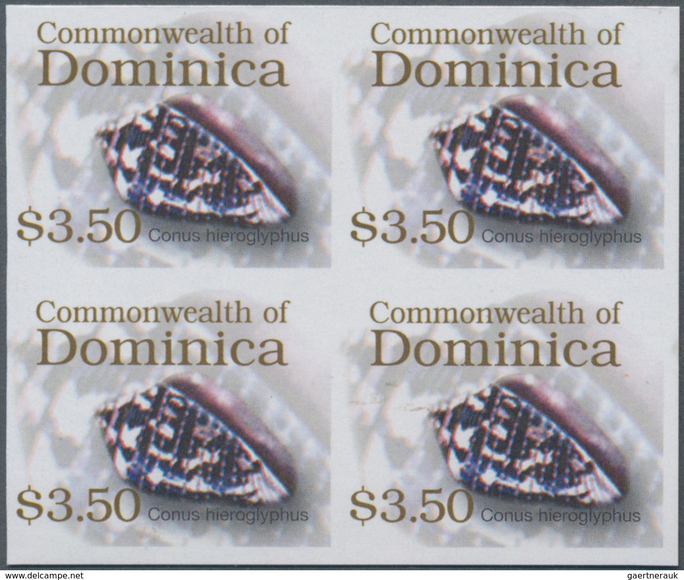 Thematik: Tiere-Meerestiere / Animals-sea Animals: 2006, Dominica. Imperforate Block Of 4 For The $3 - Maritiem Leven