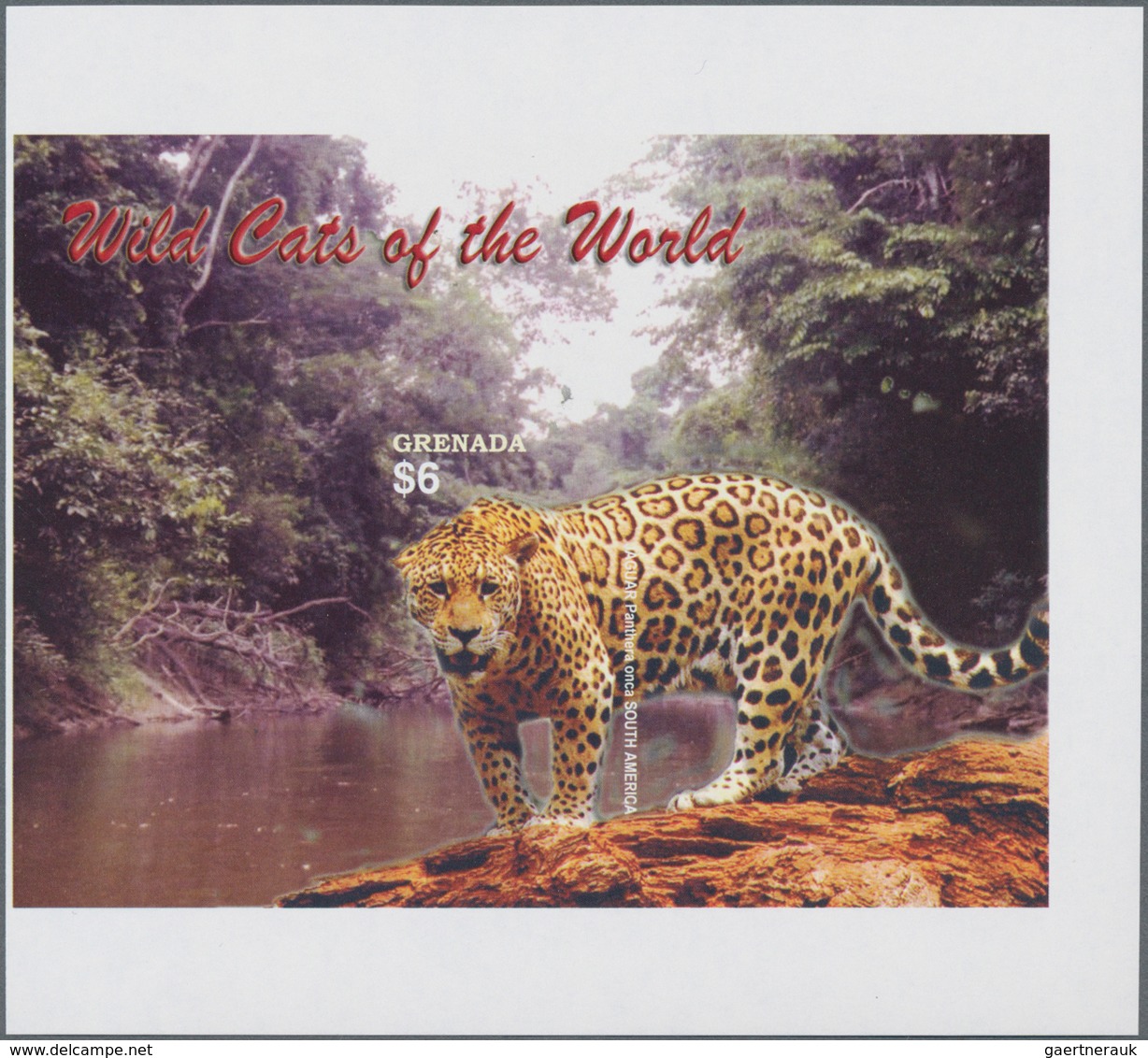 Thematik: Tiere-Raubtiere / Animals-predacious Cats: 2005, GRENADA: Wild Cats Of The World $6 'Jagua - Andere & Zonder Classificatie