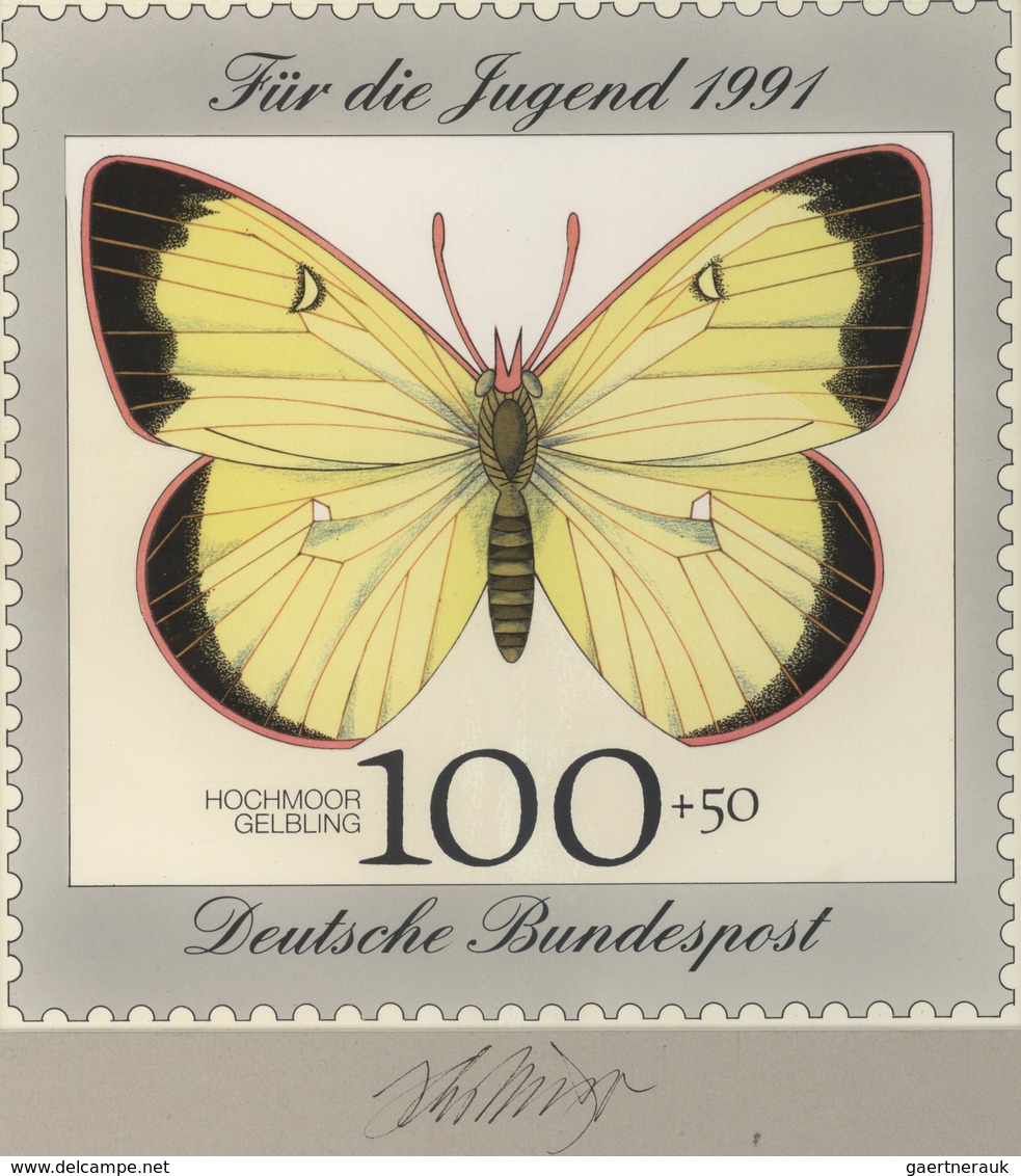Thematik: Tiere-Schmetterlinge / Animals-butterflies: 1991, Bund, Fast Identischer Künstlerentwurf ( - Schmetterlinge