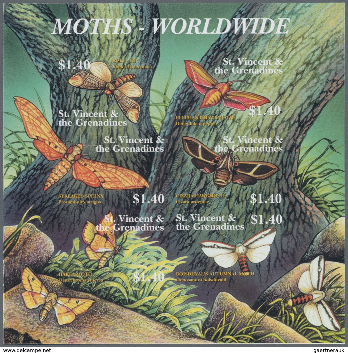 Thematik: Tiere-Schmetterlinge / Animals-butterflies: 2001, St. Vincent. Imperforate Miniature Sheet - Schmetterlinge