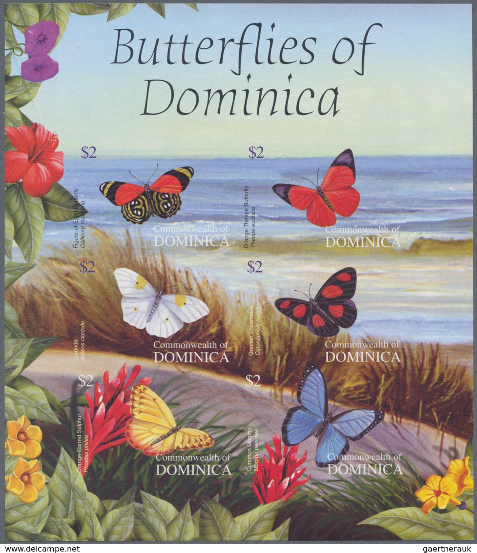 Thematik: Tiere-Schmetterlinge / Animals-butterflies: 2004, Dominica. Imperforate Miniature Sheet Of - Vlinders