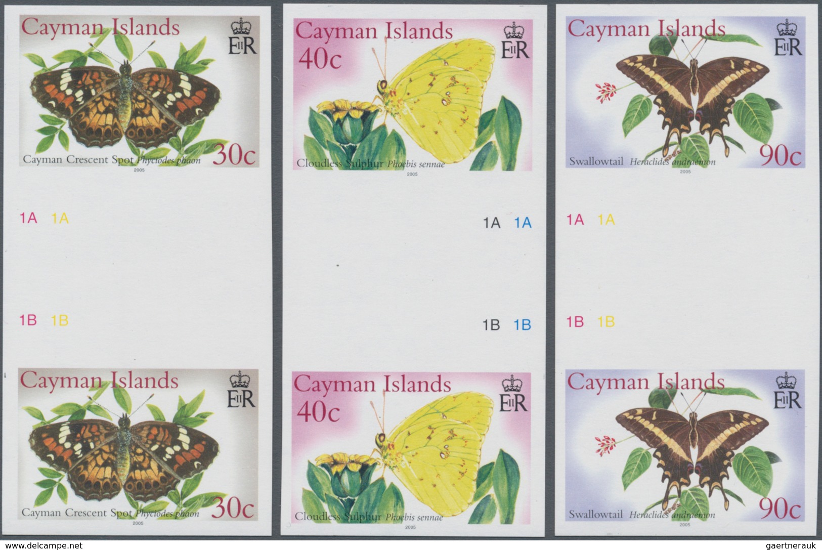 Thematik: Tiere-Schmetterlinge / Animals-butterflies: 2005, CAYMAN ISLANDS: Butterflies Complete Set - Vlinders