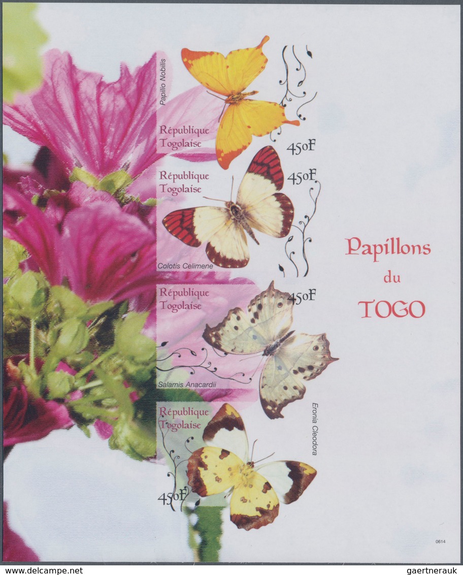 Thematik: Tiere-Schmetterlinge / Animals-butterflies: 2006, Togo. IMPERFORATE Miniature Sheet For Th - Vlinders