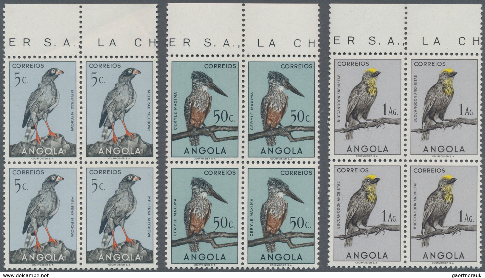 Thematik: Tiere-Vögel / Animals-birds: 1951, Birds, Cpl. Set 24 In Margin Blocks Of Four, Mint Never - Sonstige & Ohne Zuordnung