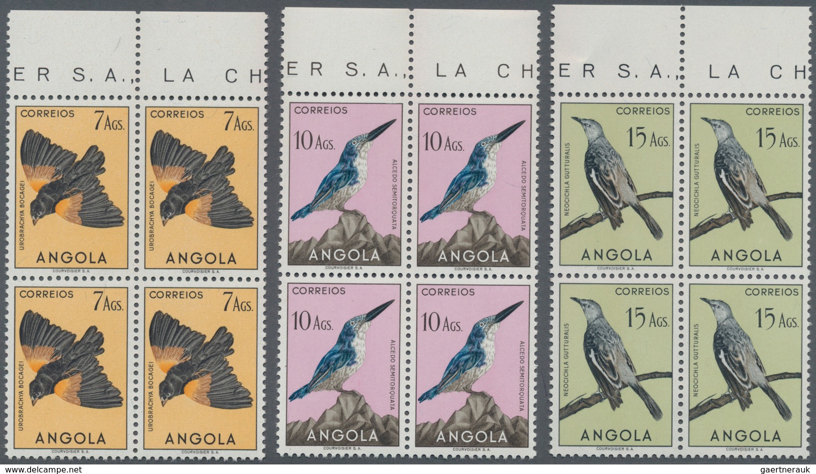 Thematik: Tiere-Vögel / Animals-birds: 1951, Birds, Cpl. Set 24 In Margin Blocks Of Four, Mint Never - Sonstige & Ohne Zuordnung