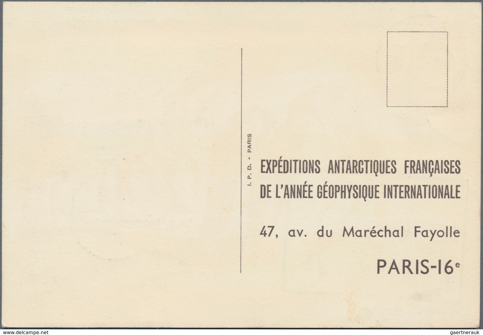 Thematik: Tiere-Vögel / Animals-birds: 1958, French Antarctic Territories. Maximum Card With The Com - Sonstige & Ohne Zuordnung