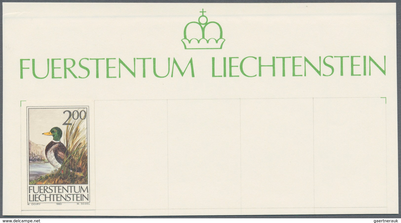 Thematik: Tiere-Vögel / Animals-birds: 1990, Liechtenstein. Hunting. Complete IMPERFORATE Set (3 Val - Sonstige & Ohne Zuordnung