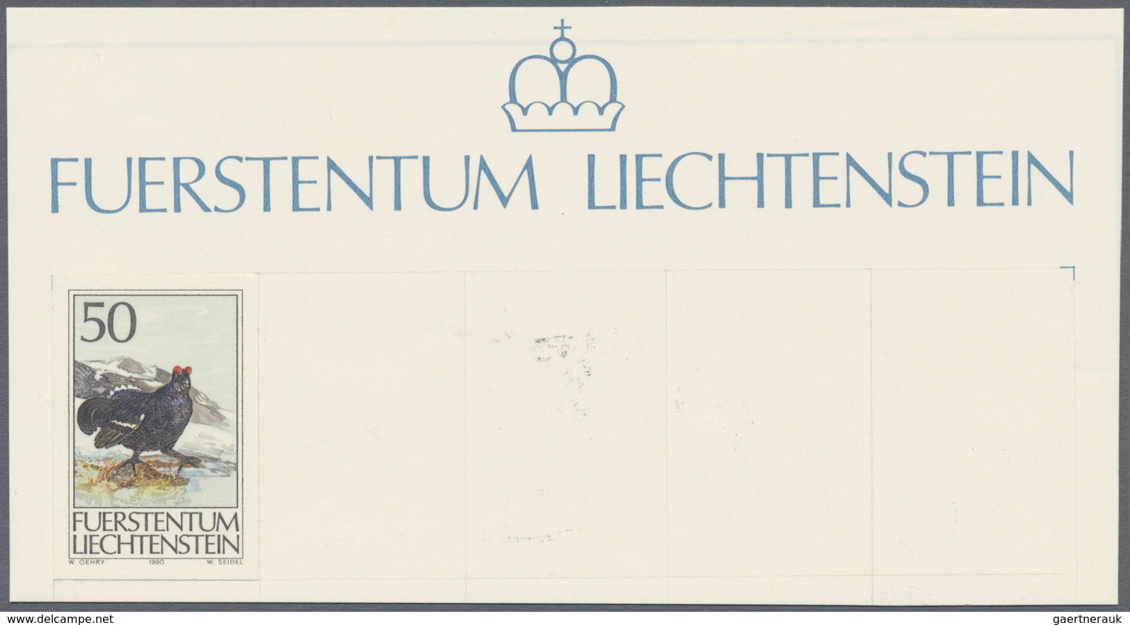 Thematik: Tiere-Vögel / Animals-birds: 1990, Liechtenstein. Hunting. Complete IMPERFORATE Set (3 Val - Sonstige & Ohne Zuordnung