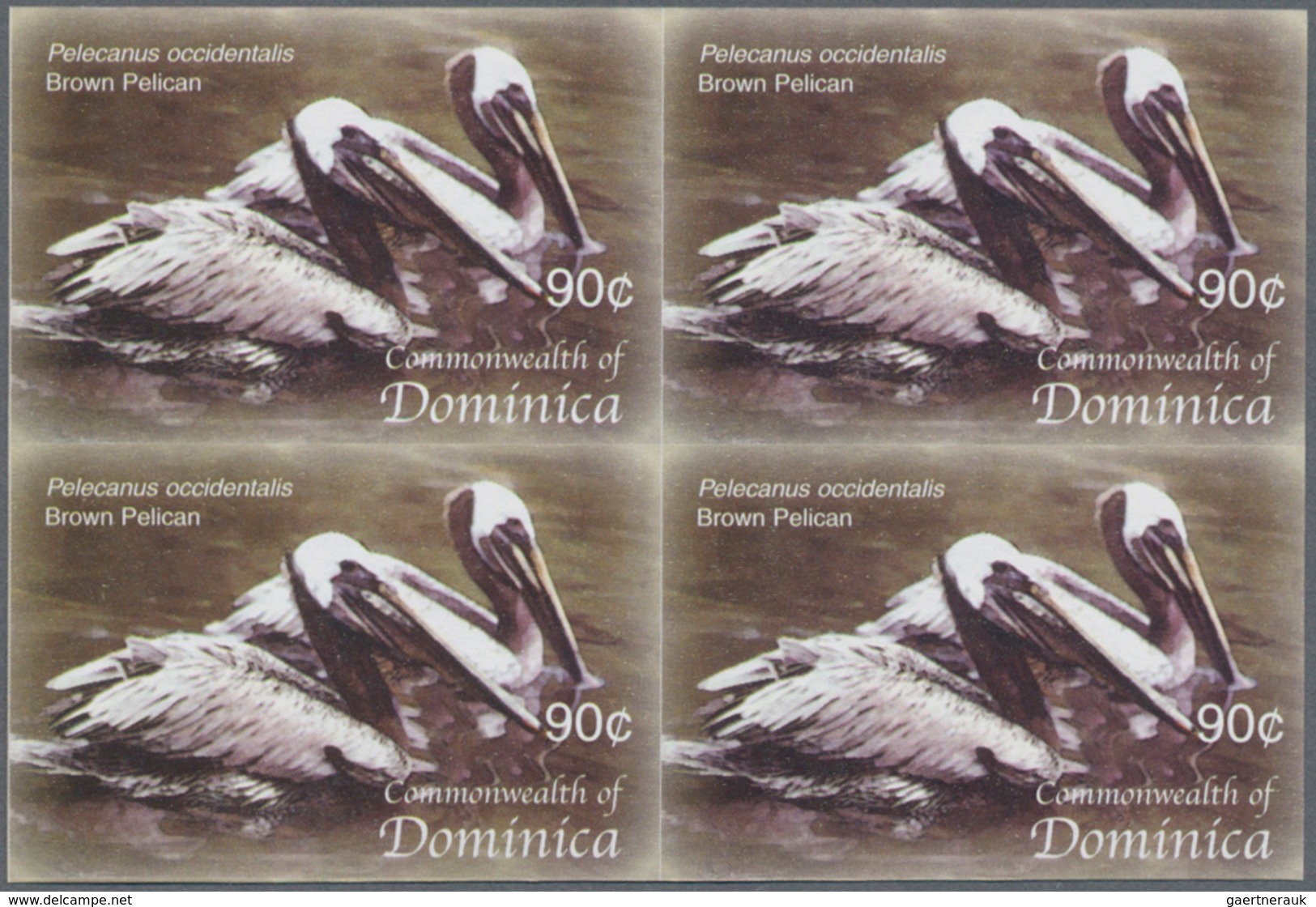 Thematik: Tiere-Vögel / Animals-birds: 2005, Dominica. Imperforate Block Of 4 For The 90c Value Of T - Andere & Zonder Classificatie