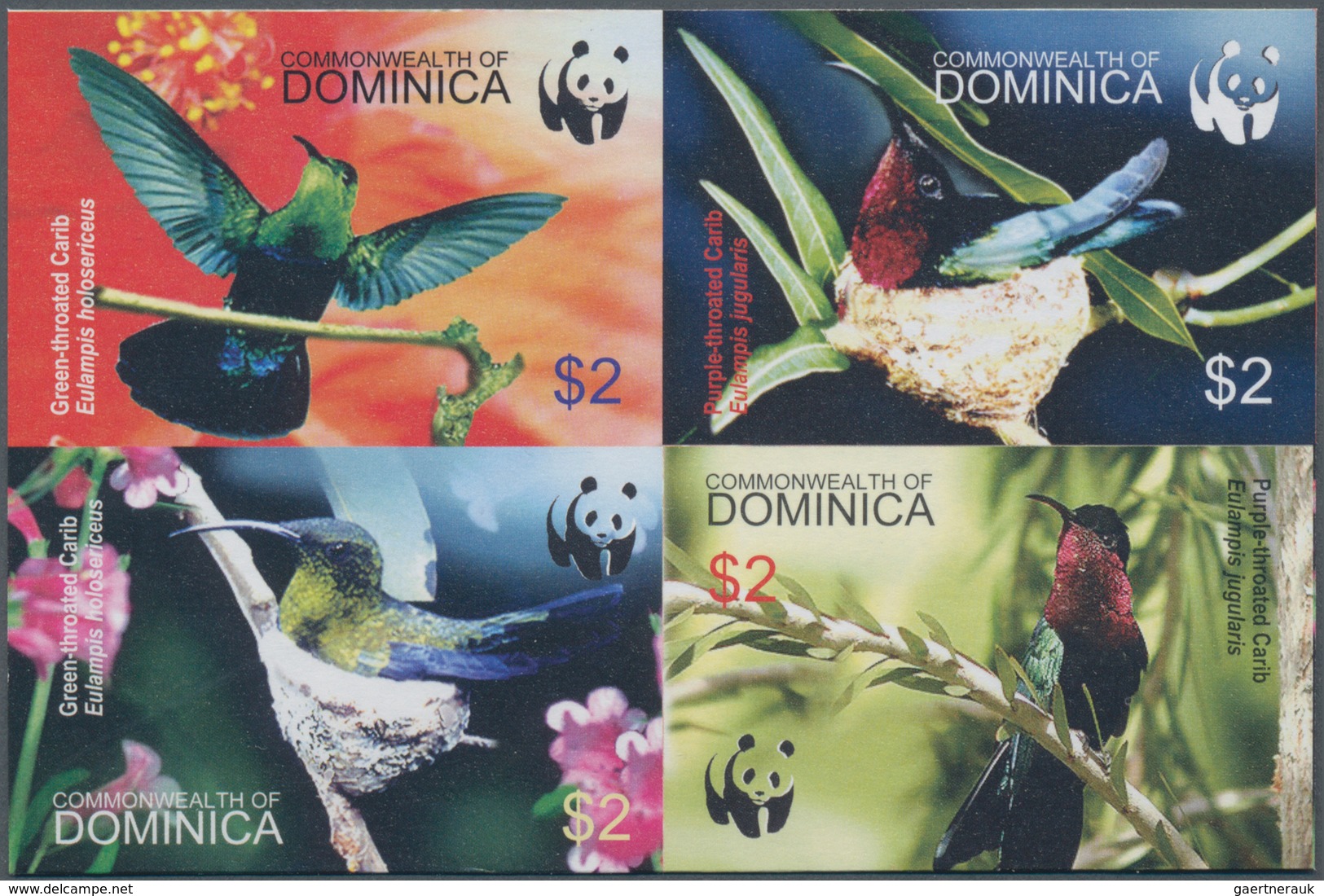 Thematik: Tiere-Vögel / Animals-birds: 2005, Dominica. Imperforate Se-tenant Block Of 4 For The Seri - Andere & Zonder Classificatie