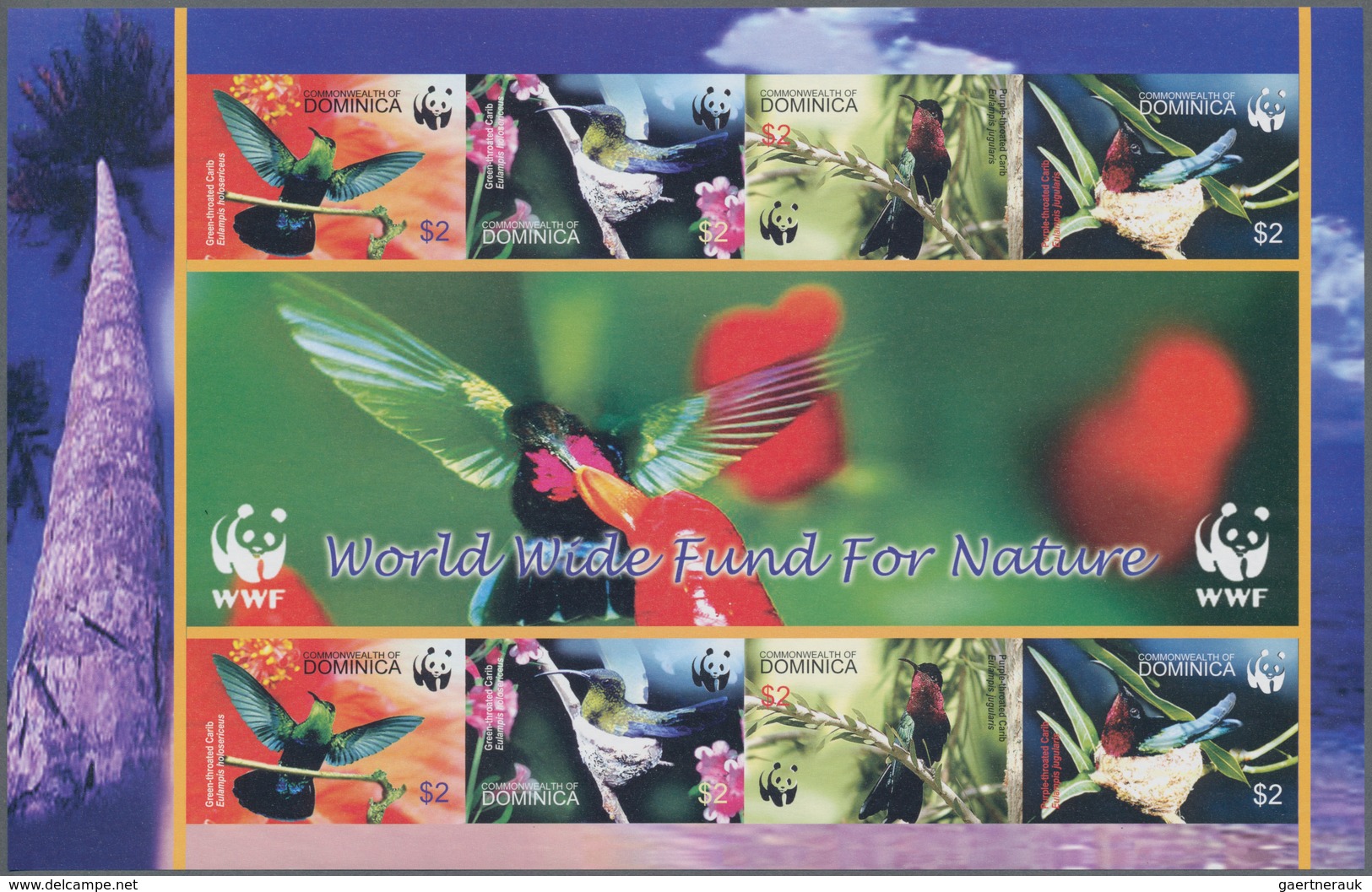Thematik: Tiere-Vögel / Animals-birds: 2005, Dominica. Imperforate Miniature Sheet Containing Two Co - Andere & Zonder Classificatie