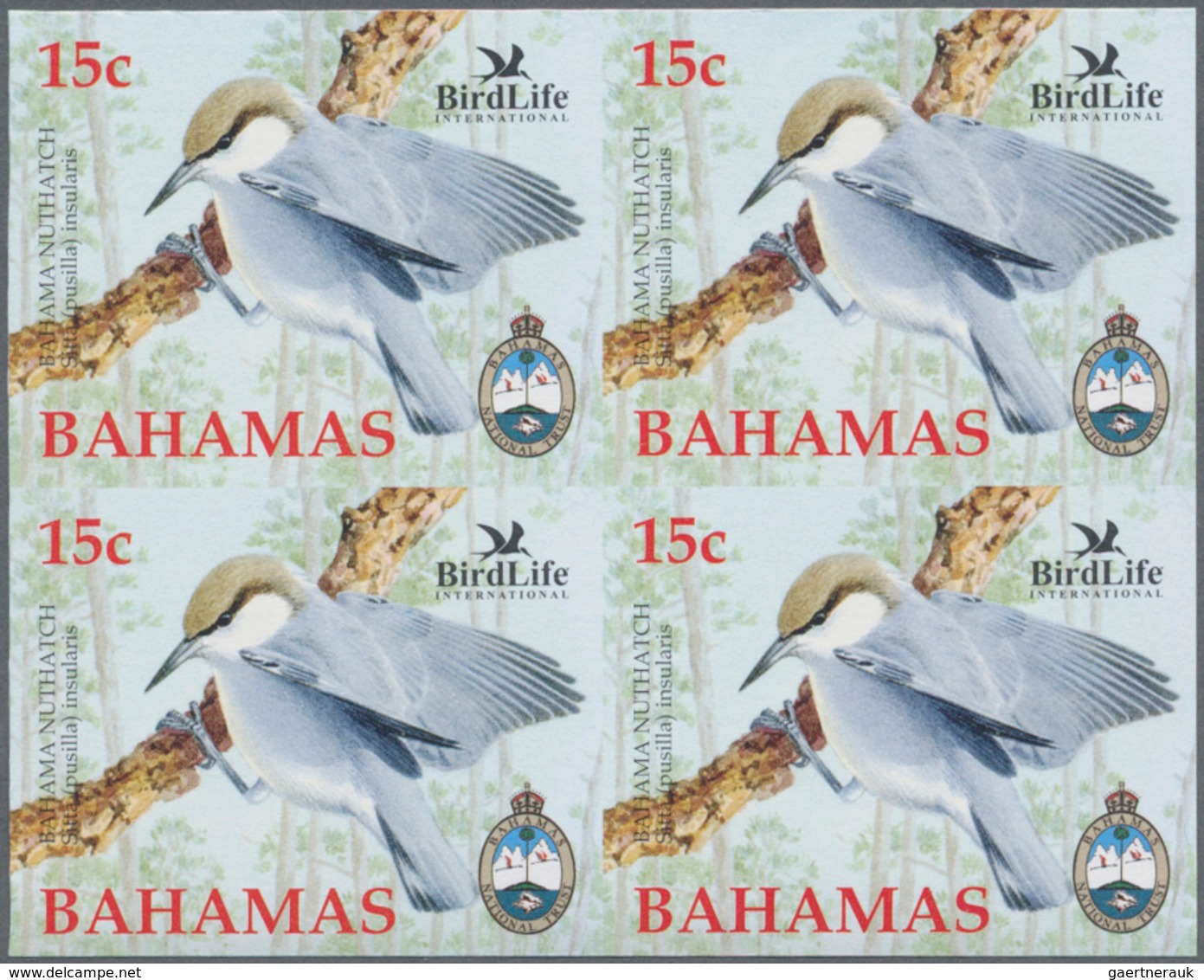 Thematik: Tiere-Vögel / Animals-birds: 2006, Bahamas. Imperforate Block Of 4 For The 15c Value Of Th - Other & Unclassified