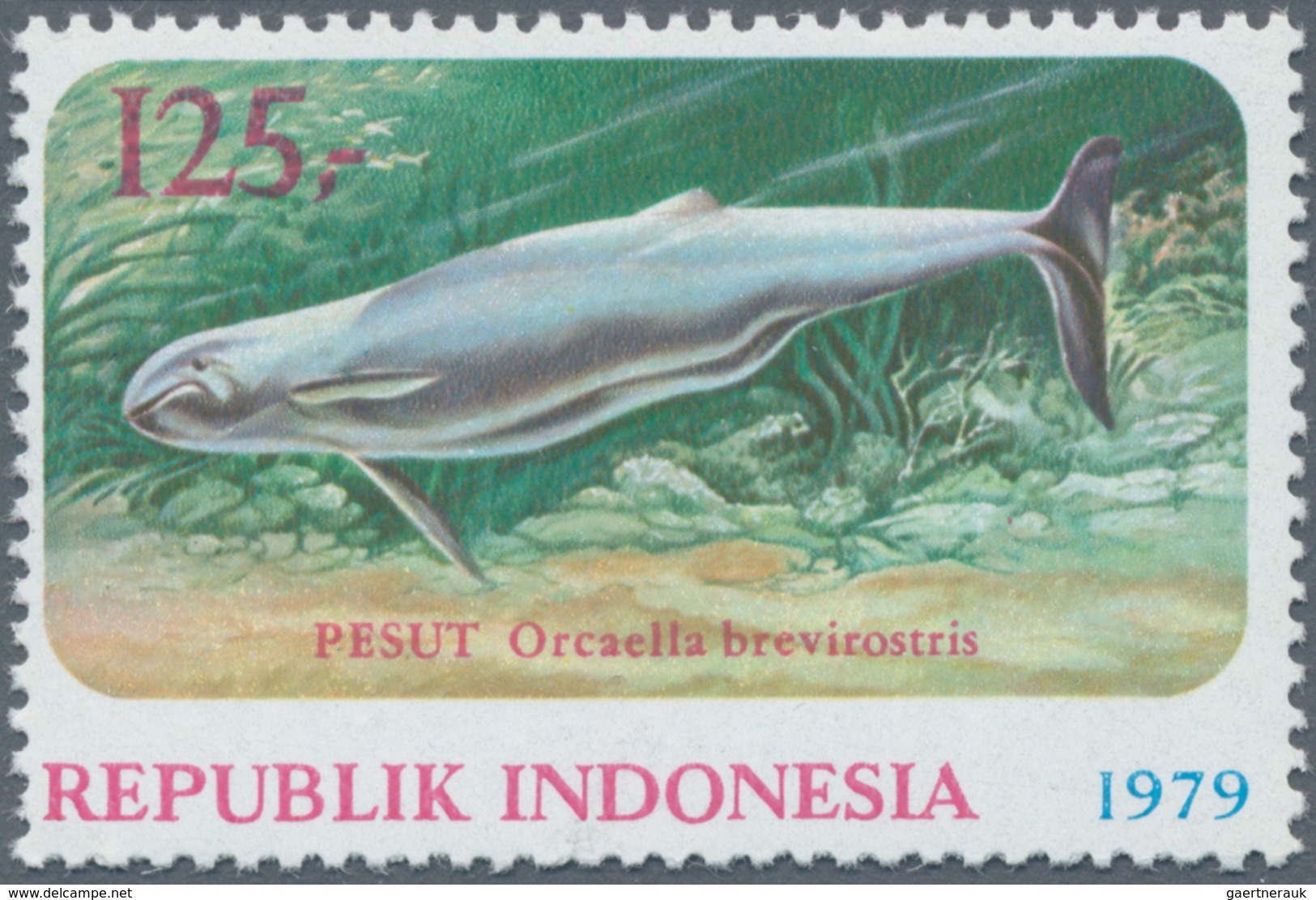 Thematik: Tiere-Meeressäuger (u.a. Wale) / Animals-aquatic Mammals: 1979, Indonesia. Artist's Color - Andere & Zonder Classificatie