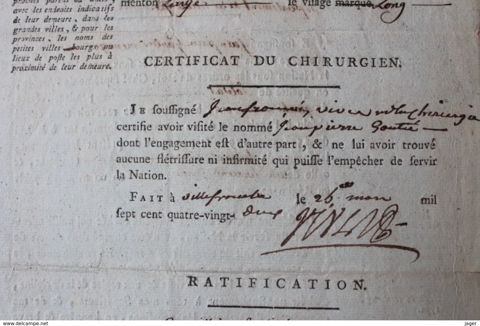 LA NATION LA LOI LE ROI  ENGAGEMENT NOAILLES DRAGON 1792  HAUTE GARONNE - Historical Documents