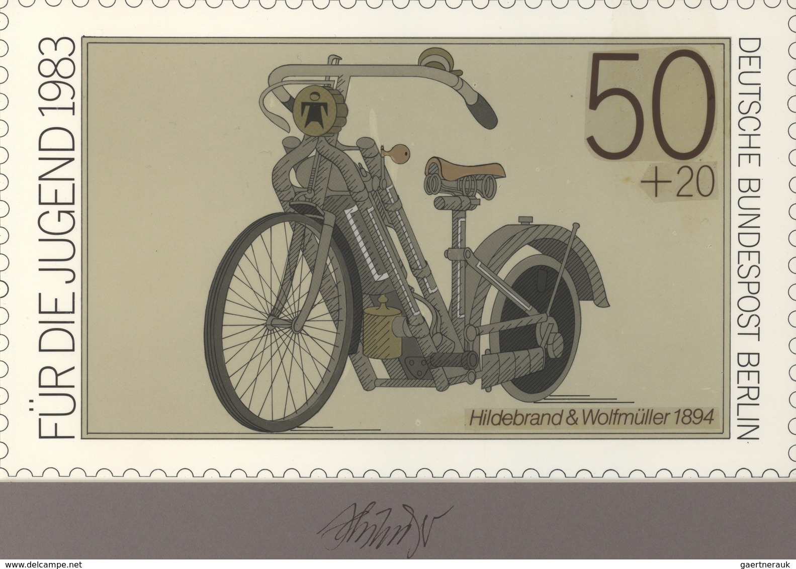 Thematik: Verkehr-Motorrad  / Traffic-motorcycle: 1983, Berlin, Nicht Angenommener Künstlerentwurf ( - Motorfietsen