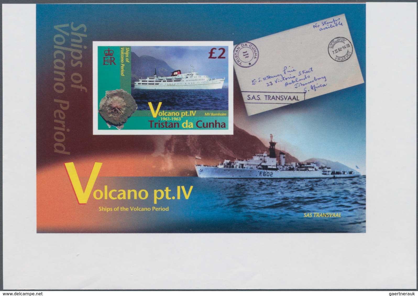 Thematik: Vulkane / Volcanoes: 2013, TRISTAN DA CUNHA: 50th Anniversary Of Volcanic Eruption (ships - Volcanos