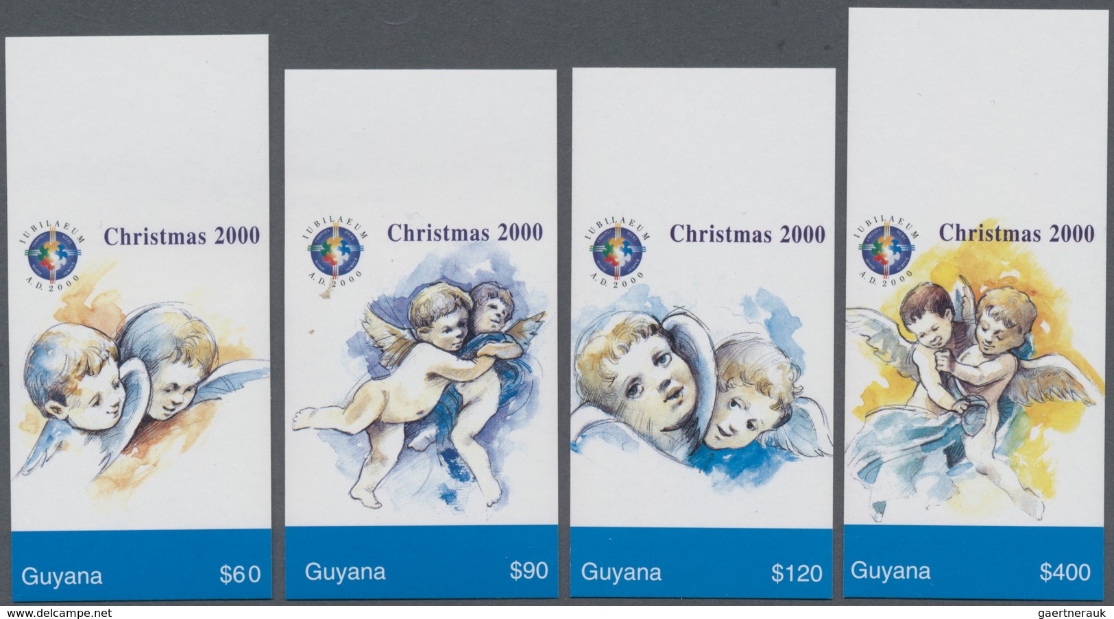 Thematik: Weihnachten / Christmas: 2000, GUYANA: Christmas Complete IMPERFORATE Set Of Four From Upp - Weihnachten