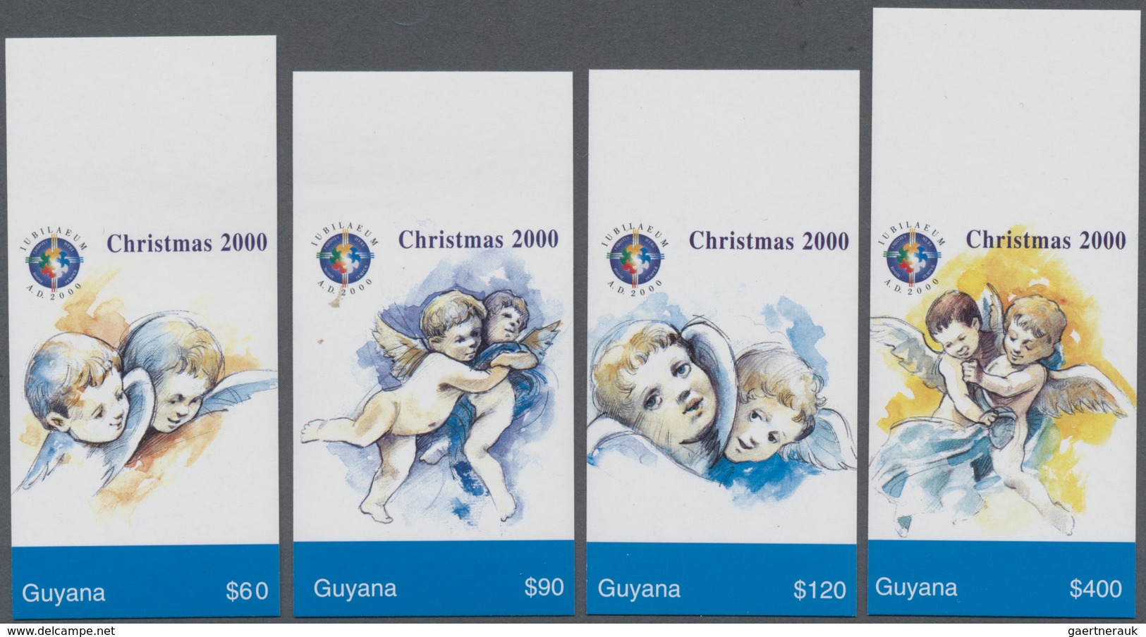 Thematik: Weihnachten / Christmas: 2000, GUYANA: Christmas Complete IMPERFORATE Set Of Four From Upp - Christmas