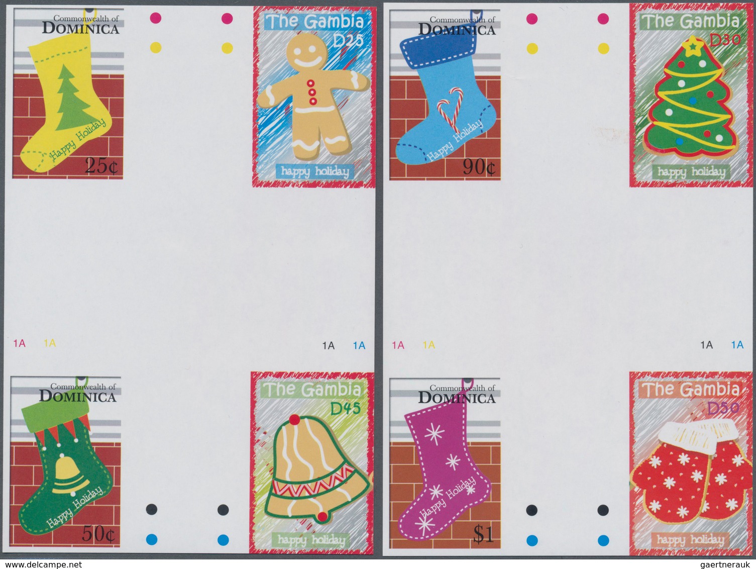 Thematik: Weihnachten / Christmas: 2006, GAMBIA And DOMINICA: Christmas Two Different Complete Sets - Kerstmis