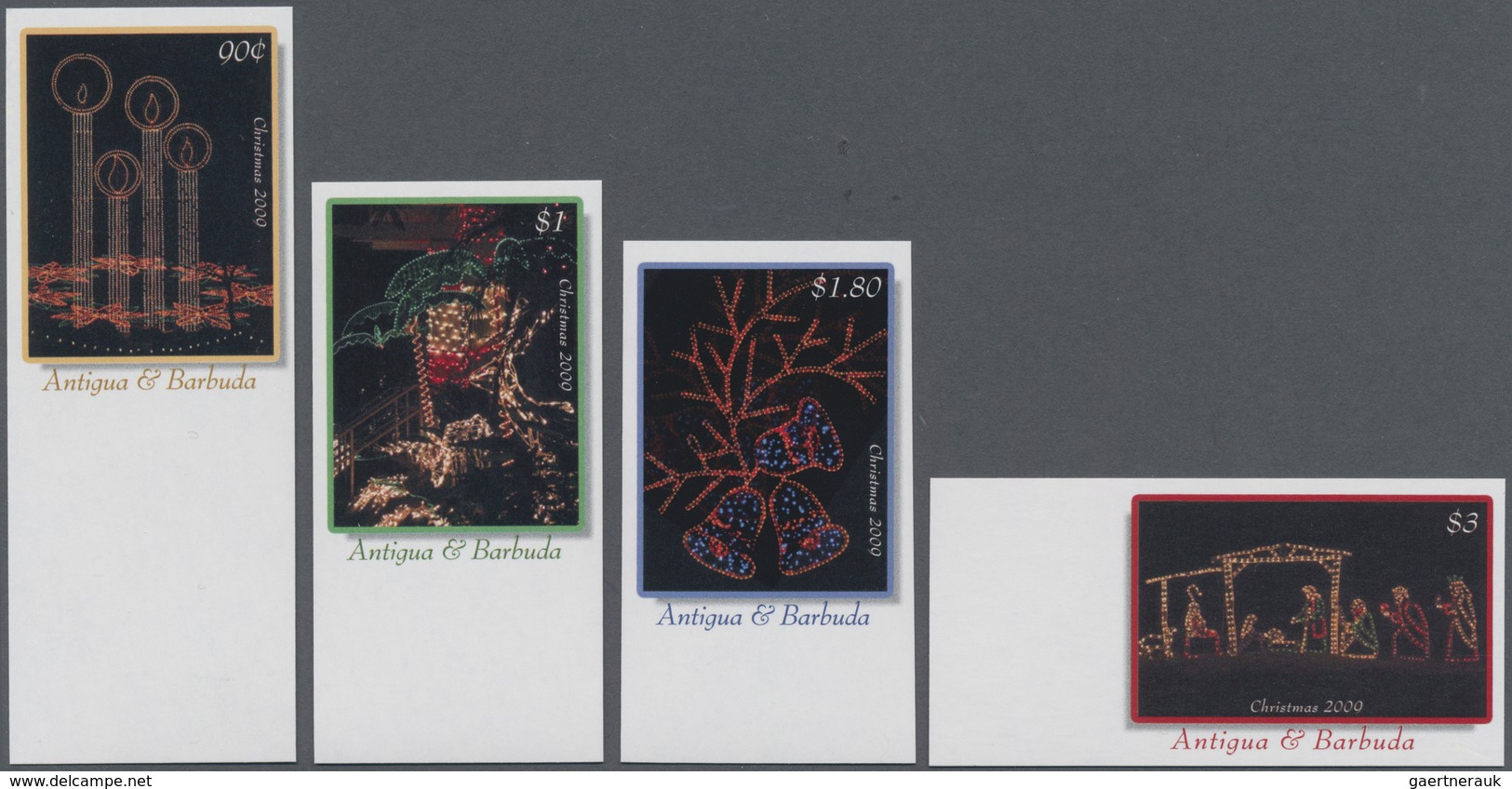 Thematik: Weihnachten / Christmas: 2009, ANTIGUA & BARBUDA: Christmas Complete IMPERFORATE Set Of Fo - Christmas