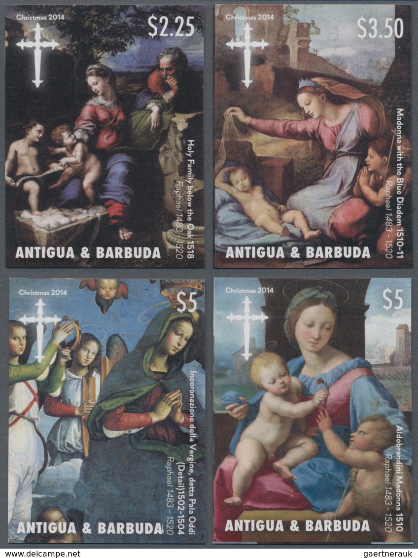 Thematik: Weihnachten / Christmas: 2014, ANTIGUA & BARBUDA: Christmas Complete IMPERFORATE Set Of Fo - Christmas