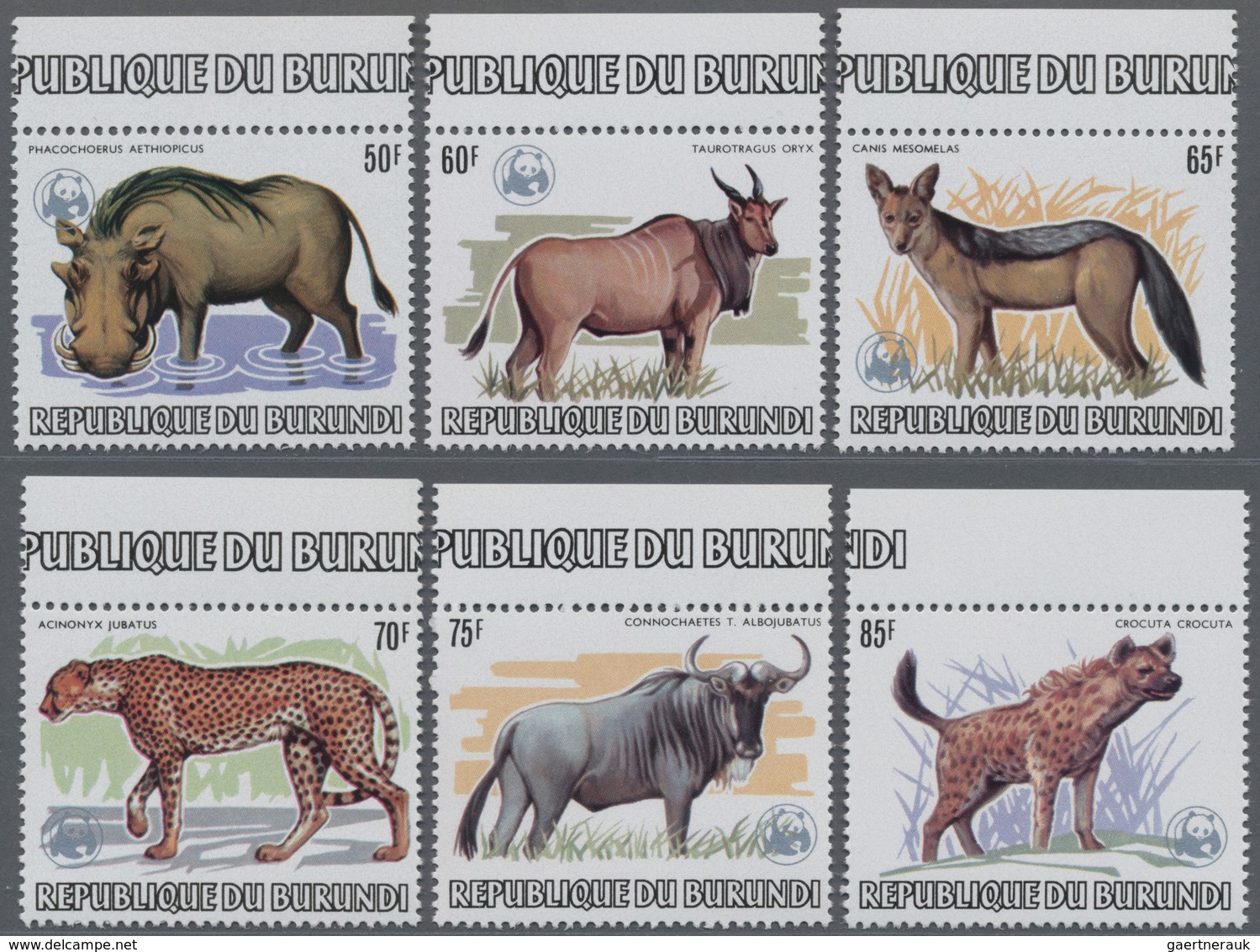 Thematik: WWF: 1983, BURUNDI: African Wildlife Complete Set Of 13 From 2fr. To 85fr. (Lion, Giraffe, - Andere & Zonder Classificatie