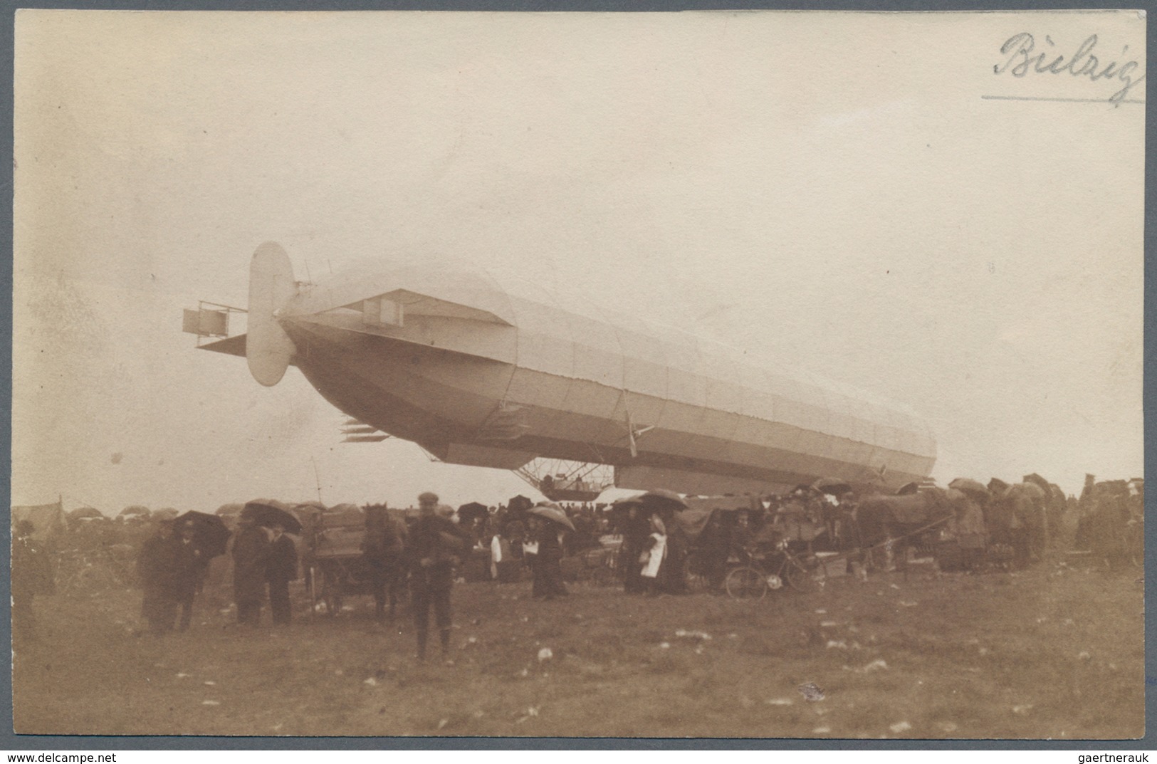 Thematik: Zeppelin / Zeppelin: 1909. Group Of Five Photographs, All Pictured Front And Back, From Th - Zeppeline