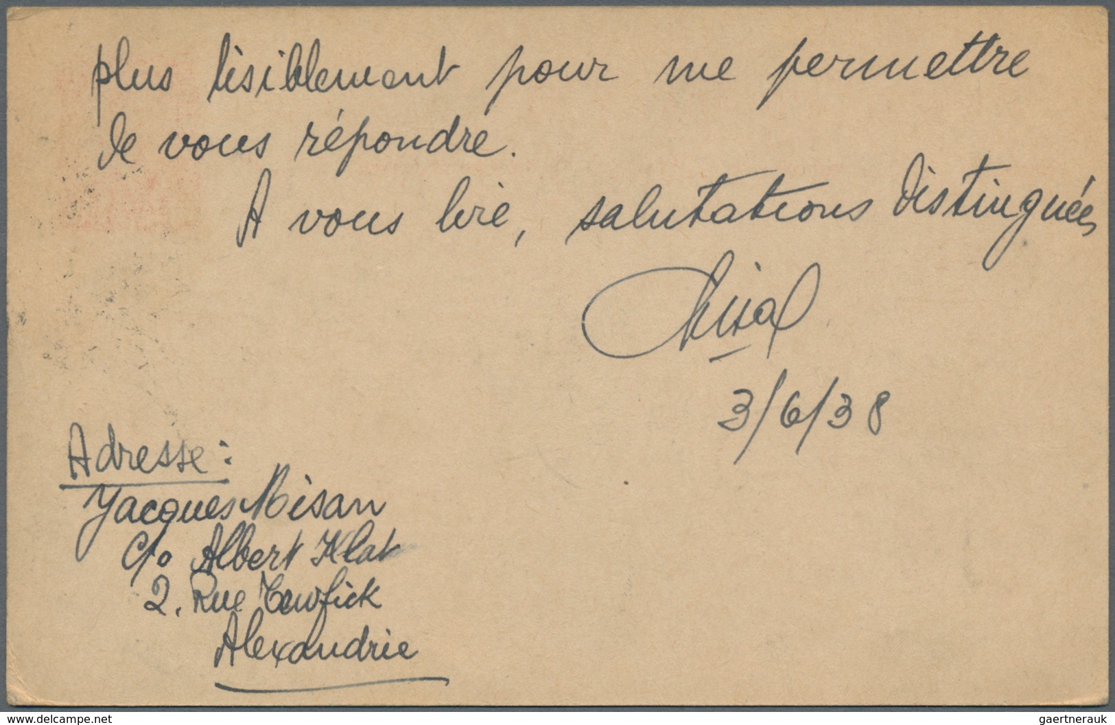 Ägypten: 1892/1939: Two Postal Stationery Items And One Cover, With 1) P/s Envelope 5m., Uprated 1p. - Sonstige & Ohne Zuordnung
